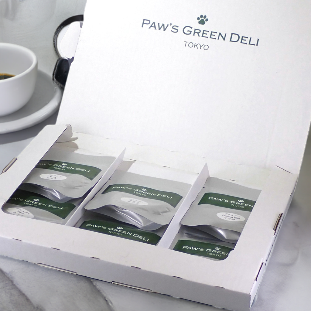 Paw’s Green Deli 国産・無添加で安心・安全 なウェットフード 箱入りパッケージ（6袋入りお試しセット、グルメデリ）、ドッグフード・キャットフード共通