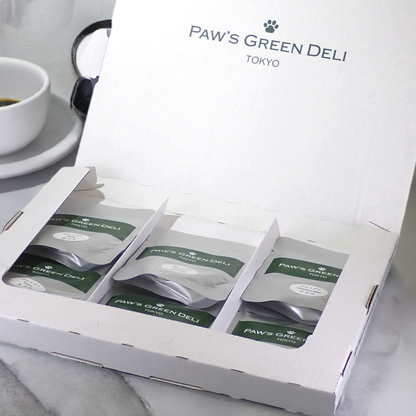 Paw’s Green Deli 国産・無添加で安心・安全 なウェットフード 箱入りパッケージ（6袋入りお試しセット、グルメデリ）、ドッグフード・キャットフード共通